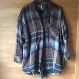 Free people oversized button up size small